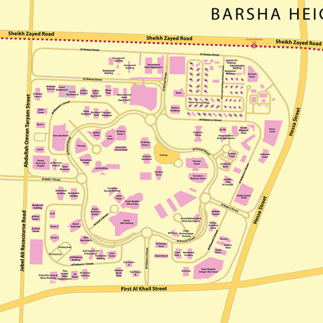 Jumeirah Village Circle Map | Laminated Wall Maps in UAE | Wall Maps ...