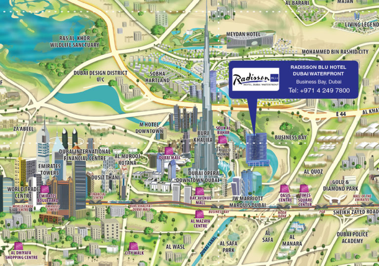 Interactive Resort Maps | Dubai Hotel Maps | 3D Dubai Map | Hotel Maps ...