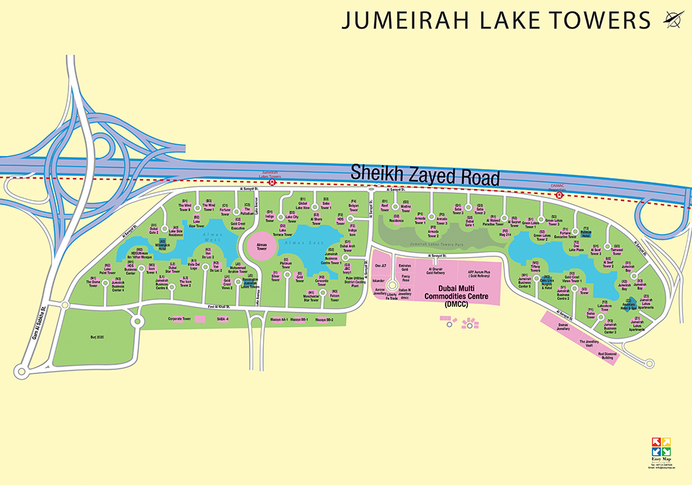 Jumeirah Lakes Tower 73x 52 cm