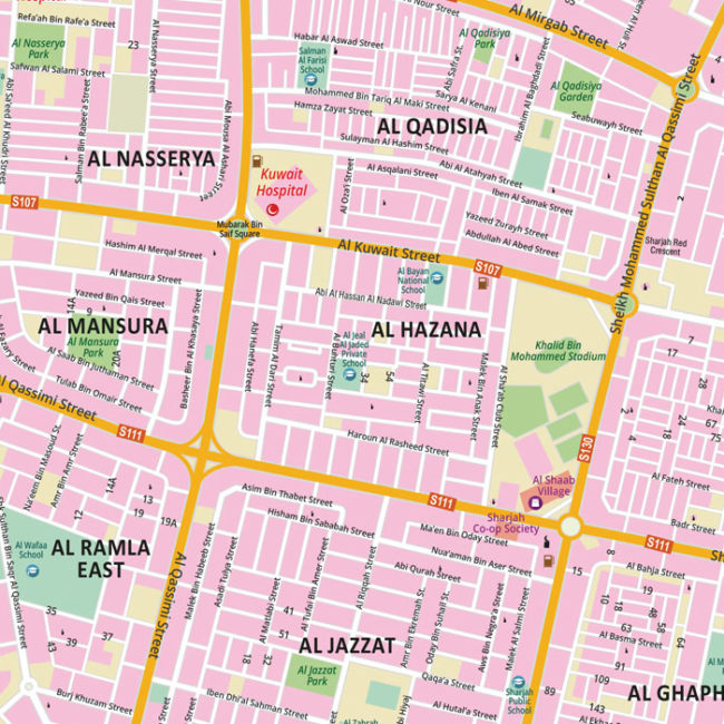 Sharjah 2D Maps | Wall Maps | Laminated Maps | World Maps | Location ...