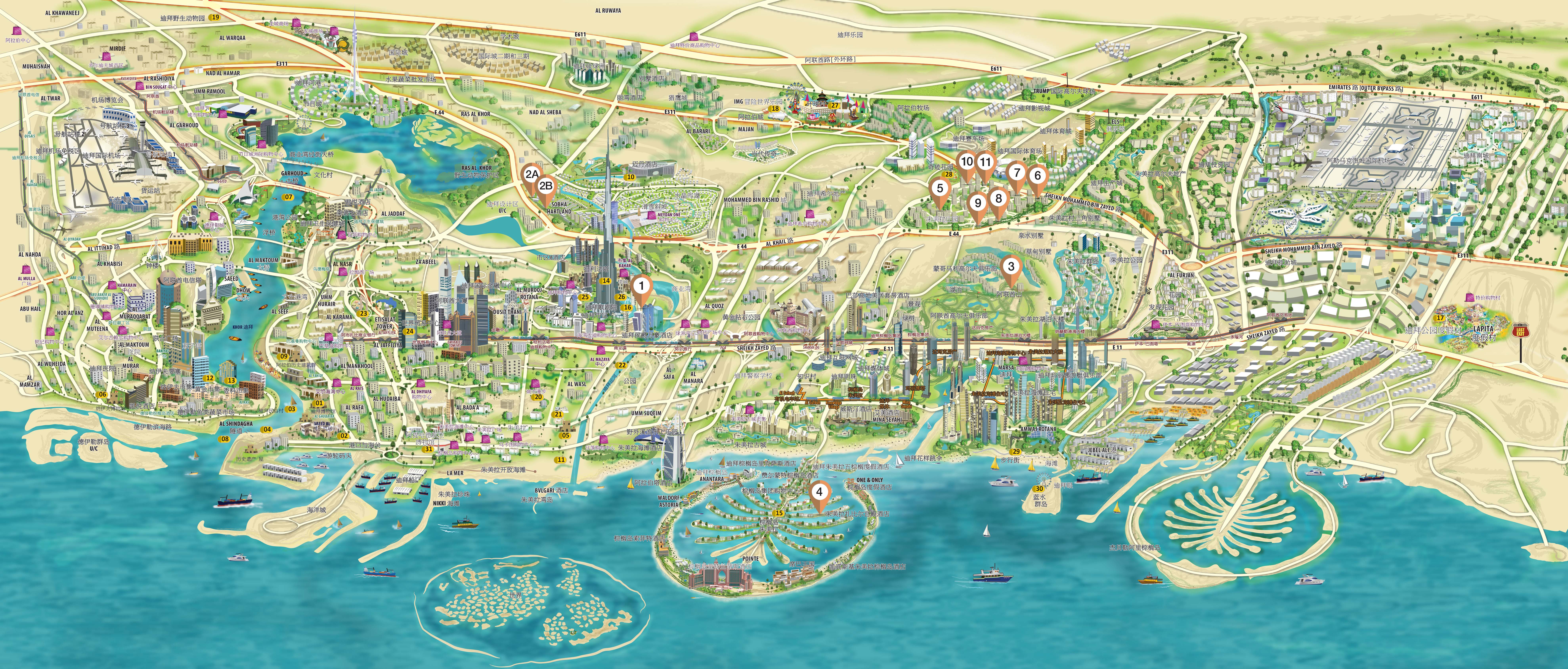3D Dubai Map