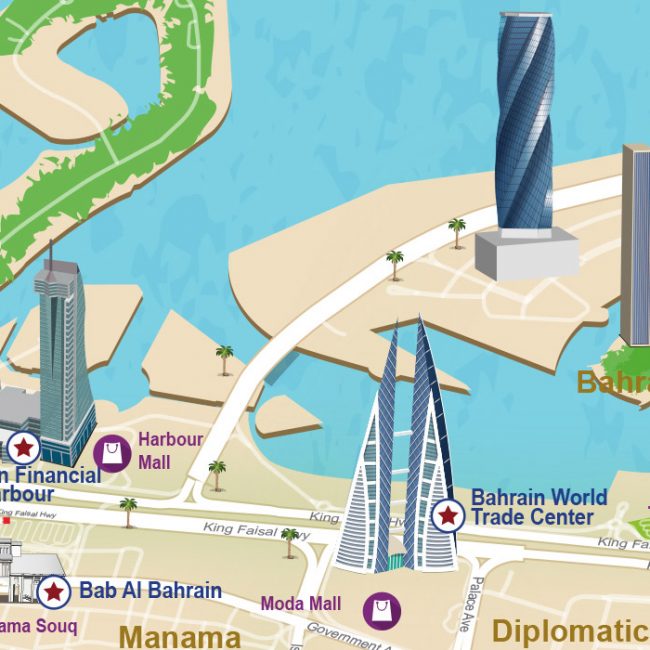 Manama 3D Map | Interactive Maps in UAE | All Types of Maps | Dubai ...